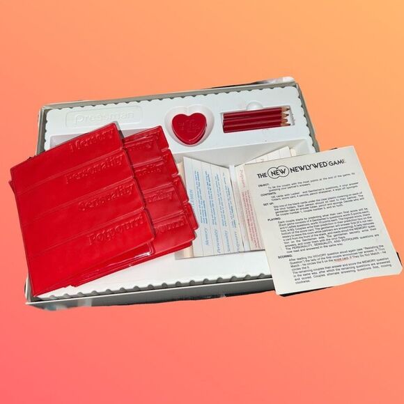 VINTAGE 1986 New Newlywed Game Pressman TV Show Chuck Barris COMPLETE - Picture 2 of 5